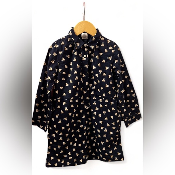Crewcuts Other - Crewcuts navy blue long sleeves dress with chicken prints dress